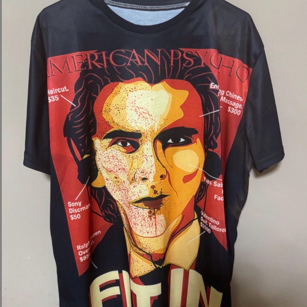 Custom American Psycho 3D Graphic Print Shirt 2xl